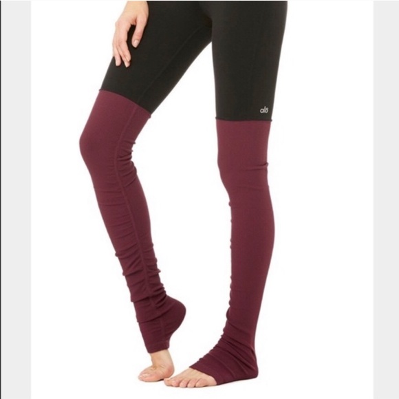 ALO Yoga Pants - Alo Yoga Goddess Ribbed Color Block Leggings Black